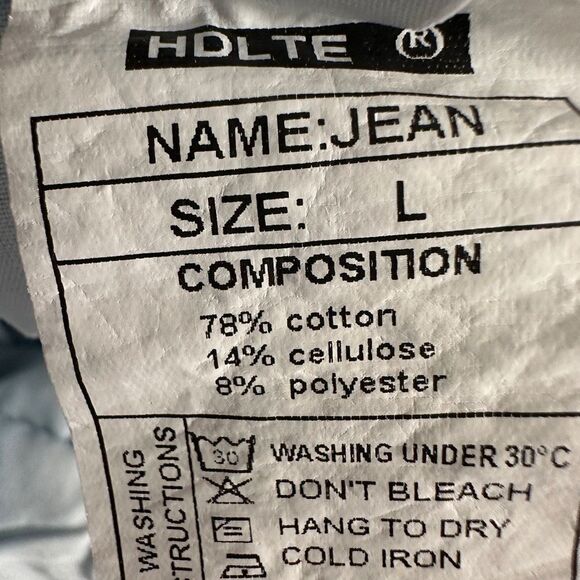 HDLTE Wide Leg Jeans High Waist Baggy Jeans Boyfriends Jeans Y2K 90s Size L - Picture 10 of 14